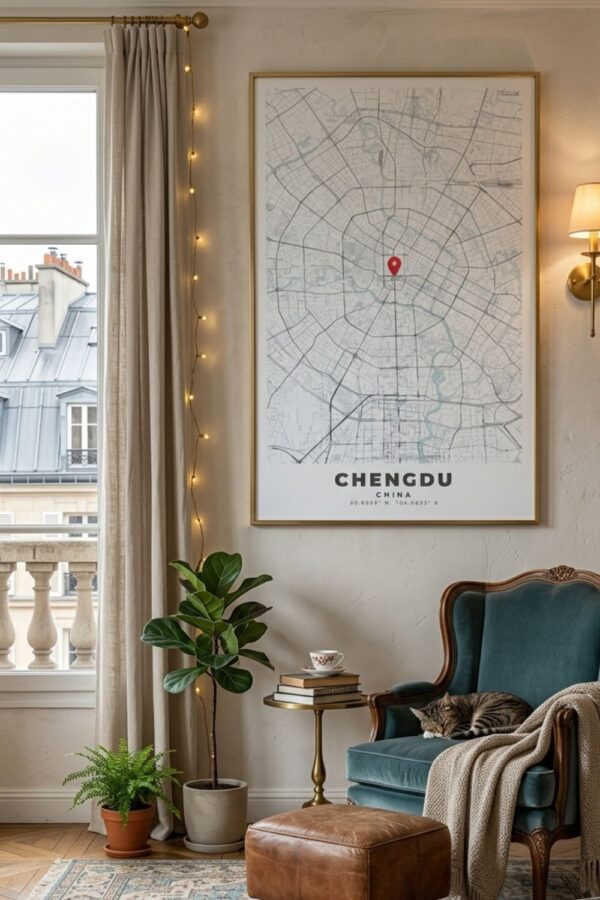 CHENGDU_map_wall_poster