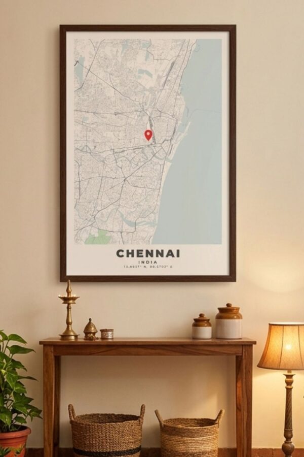 CHENNAI_map_wall_poster