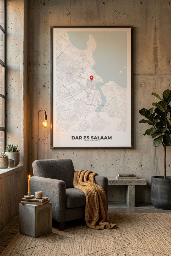 DAR_ES_SALAAM_map_wall_poster