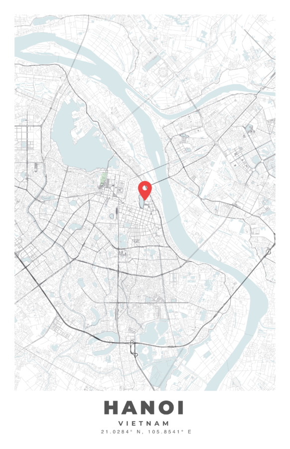 HANOI City Map Poster