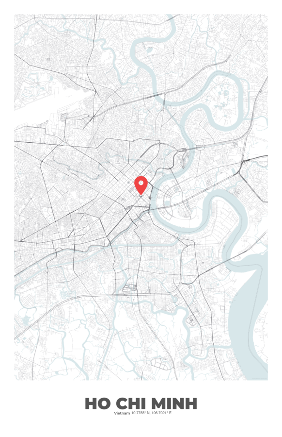 HO CHI MINH City Map Poster