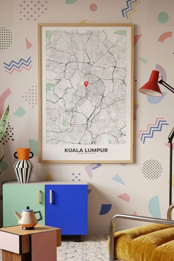 KUALA_LUMPUR_map_wall_poster