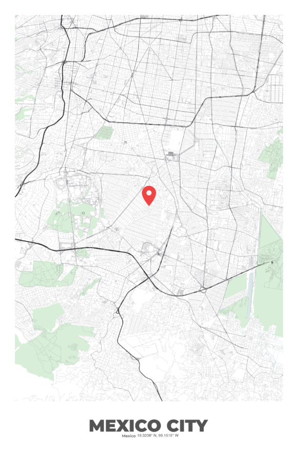 MEXICO CITY Map Poster