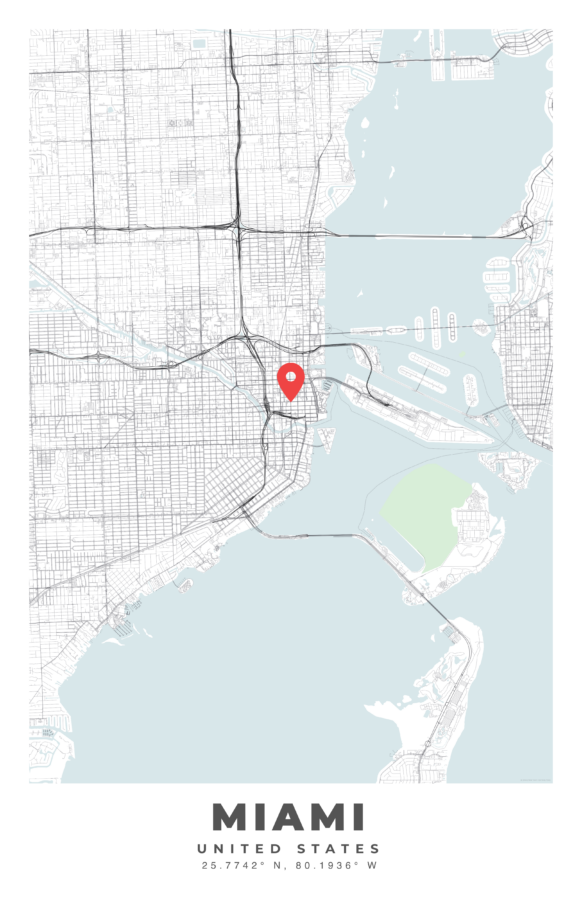 MIAMI City Map Poster