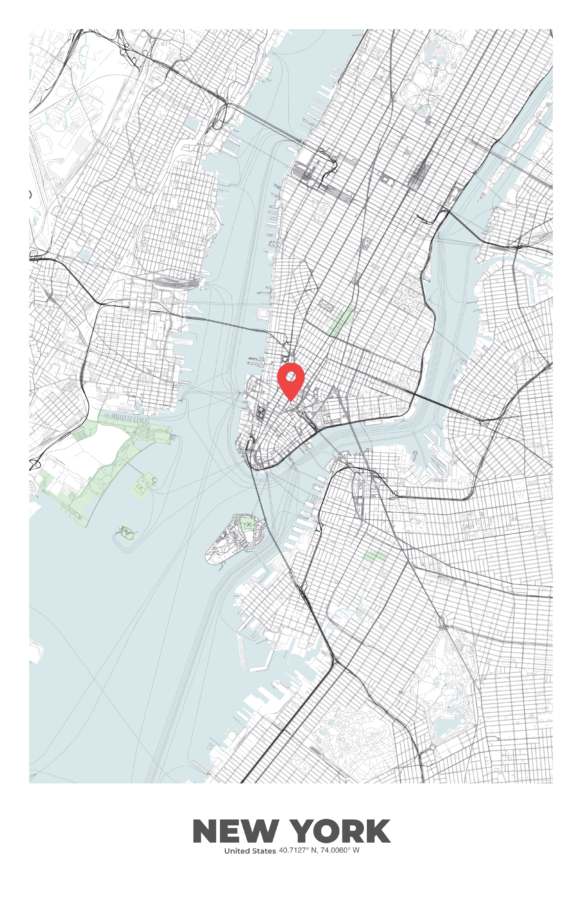 NEW YORK City Map Poster