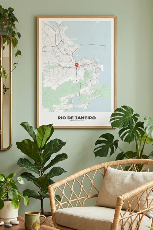 RIO_DE_JANEIRO_map_wall_poster