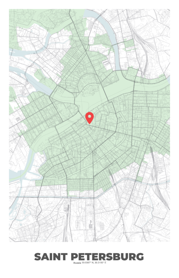 SAINT PETERSBURG City Map Poster