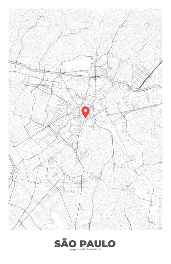 SÃO PAULO City Map Poster