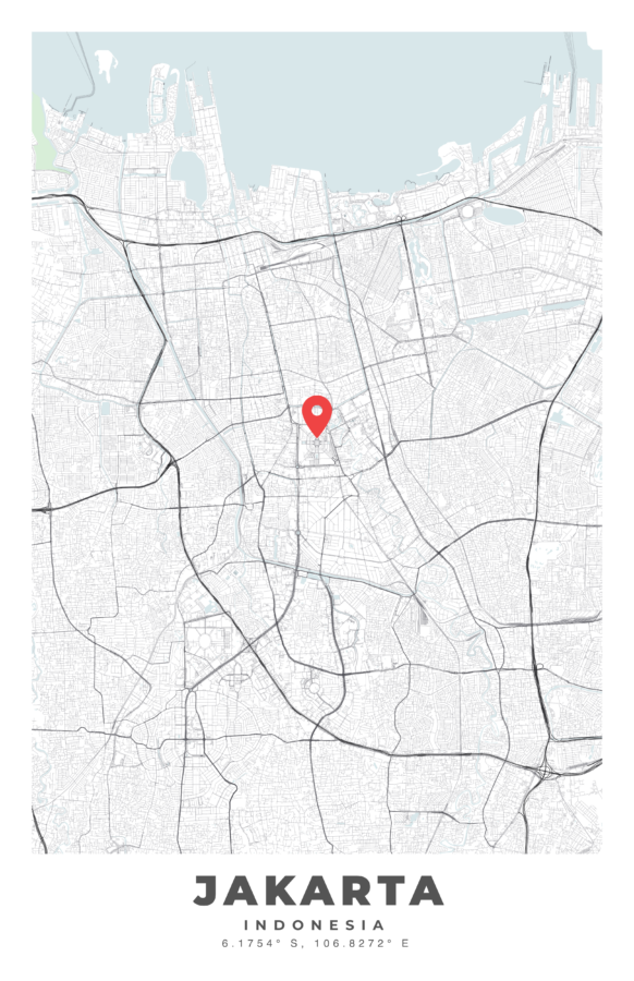 JAKARTA City Map Poster