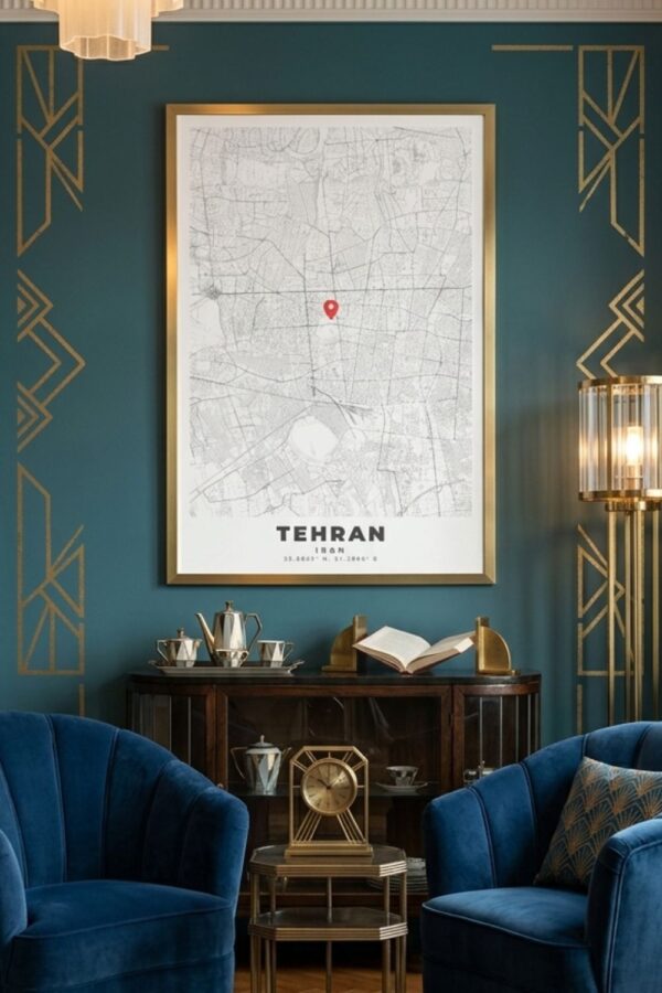 TEHRAN_map_wall_poster