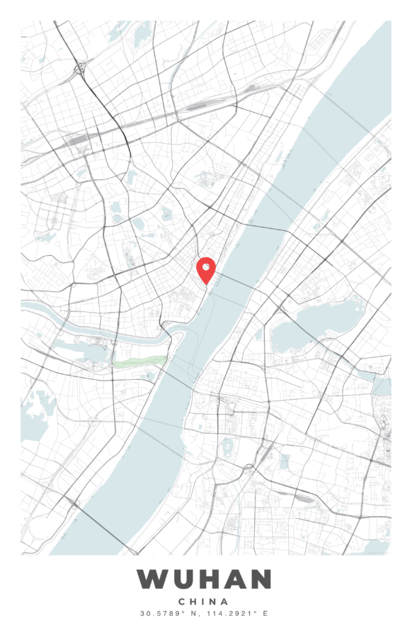 WUHAN City Map Poster